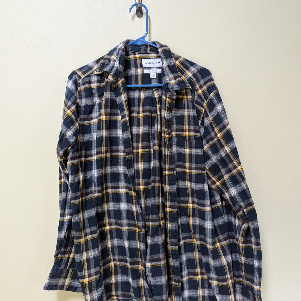 Plaid Button-Up Shirt